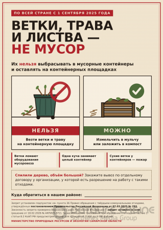 ВЕТКИ, ТРАВА И ЛИСТВА — ЭТО НЕ БЫТОВОЙ МУСОР